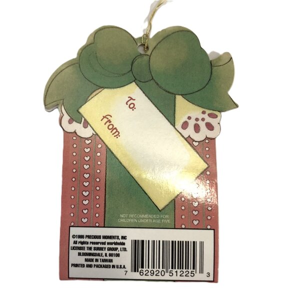 Vintage Precious Moments Pin Rejoice O Earth Christmas Bear Little Angel Set 3 - Picture 6 of 8